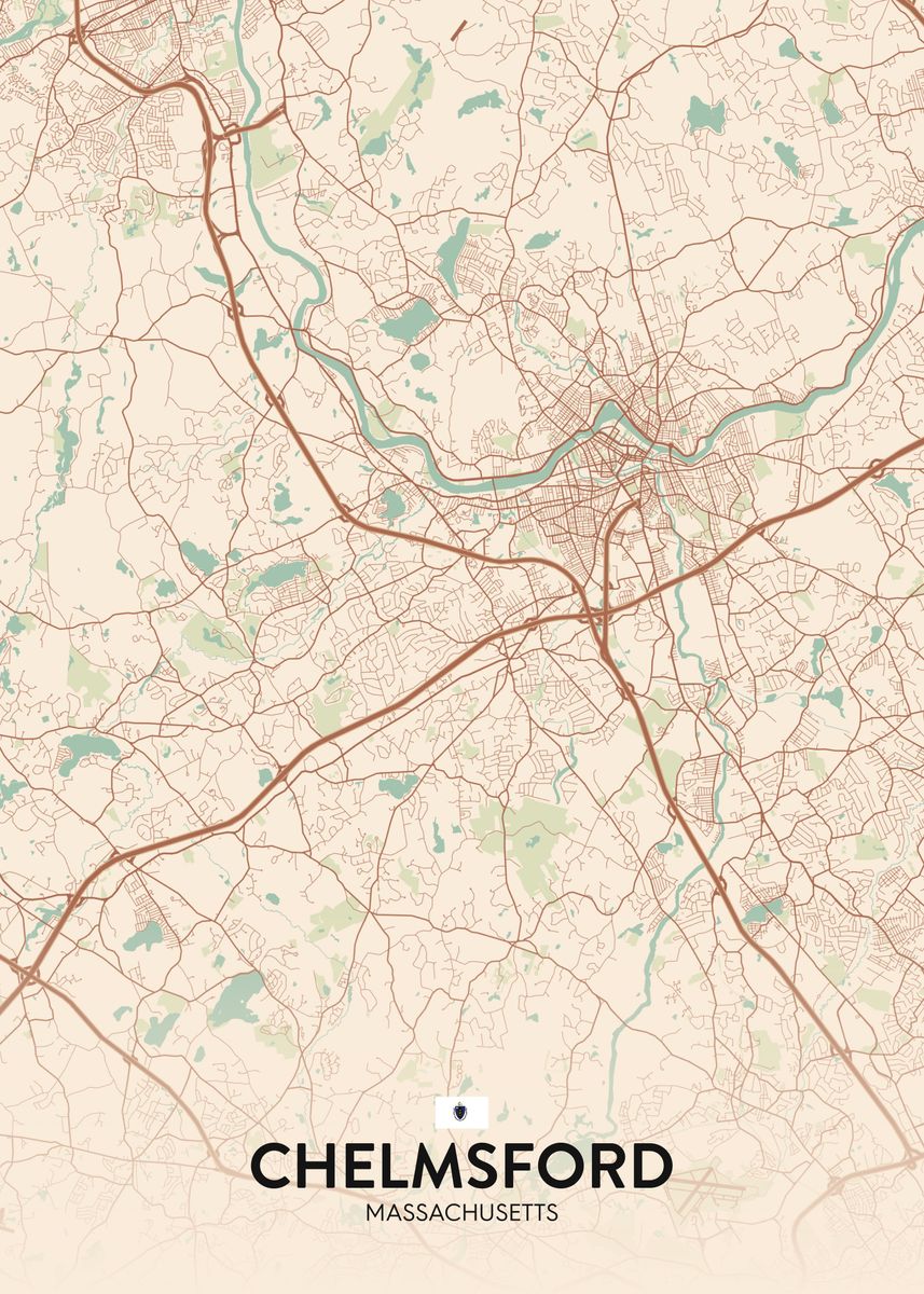 'Chelmsford MA' Poster, picture, metal print, paint by IMR Designs ...