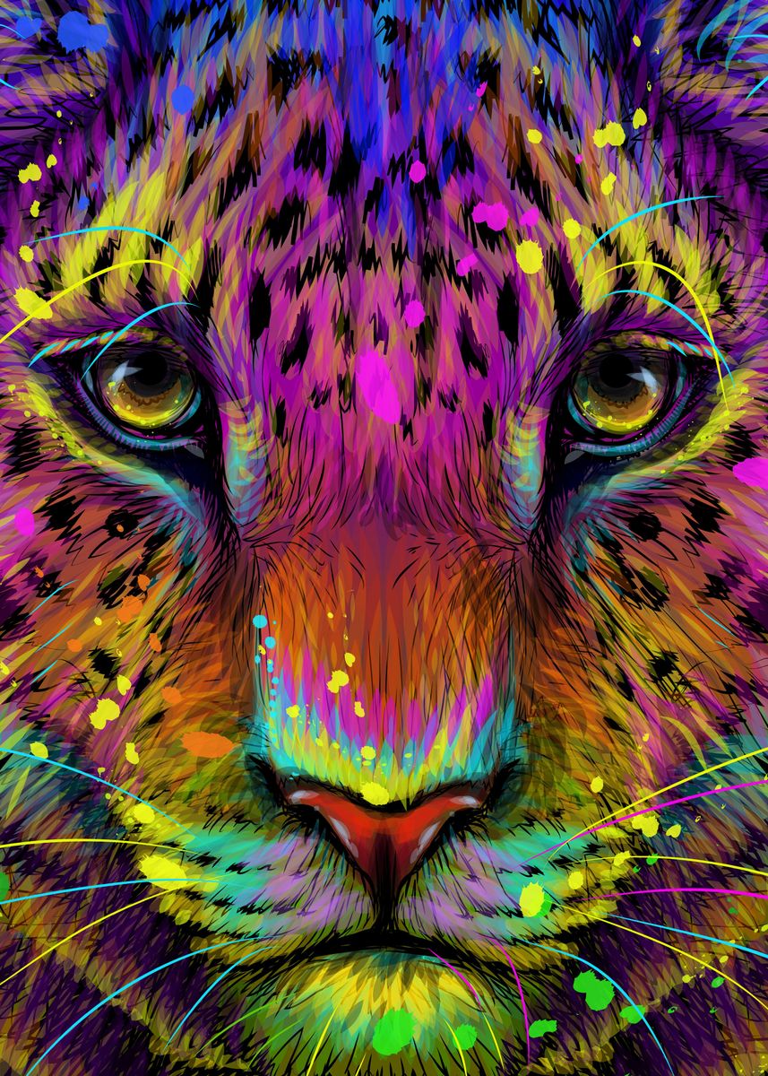 'Colorful Jaguar' Poster by Bramcrye | Displate