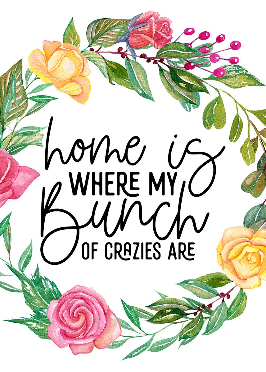 'My bunch of crazies' Poster, picture, metal print, paint by Juliana RW ...