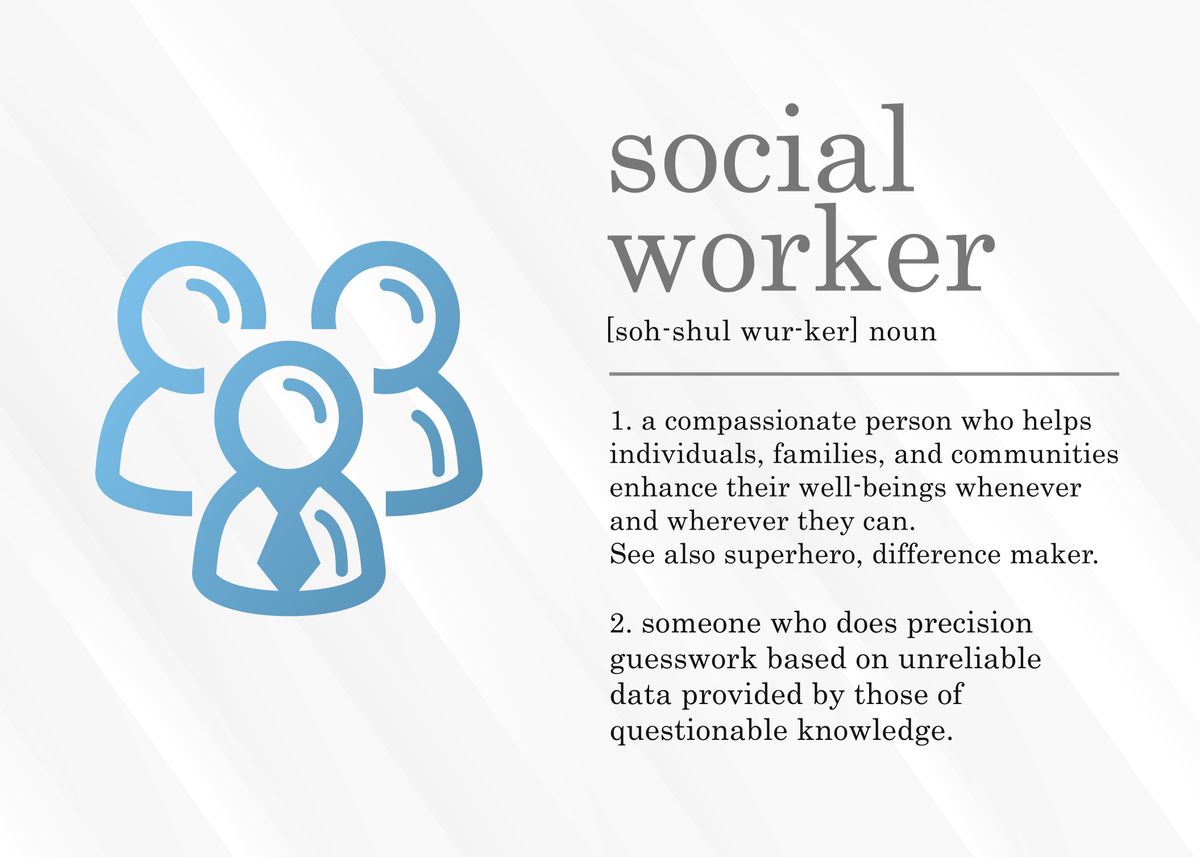Social Worker Definition Poster By 84PixelDesign Displate Social Worker Definition Poster By 84PixelDesign Displate