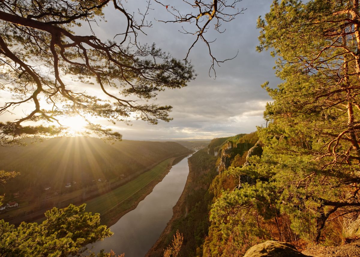 'Elbe Sandstone Mountains' Poster by Ralf Lehmann | Displate