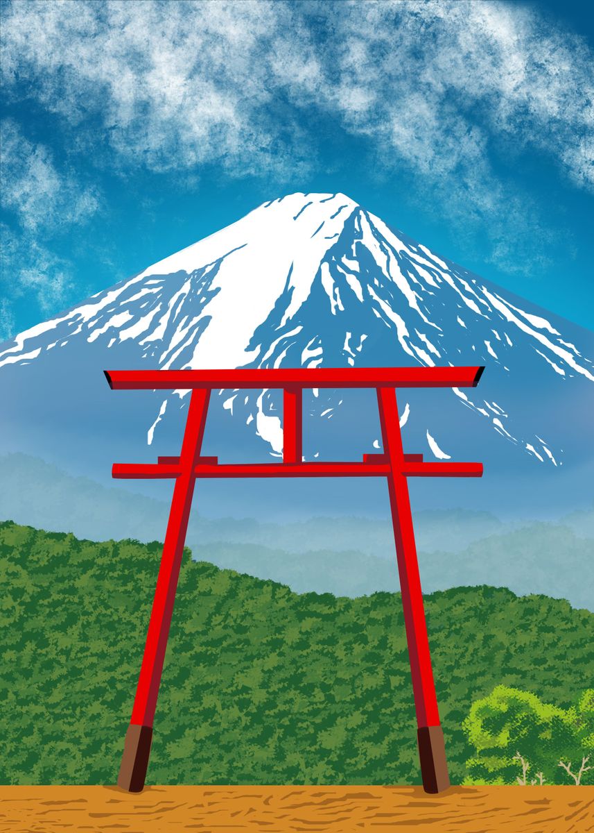 'Mount Fuji in Japan' Poster, picture, metal print, paint by Estetic ...