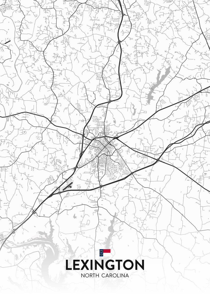 'Lexington NC' Poster, picture, metal print, paint by IMR Designs