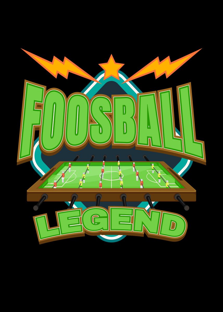 'Foosball Legend' Poster, picture, metal print, paint by Mooon | Displate