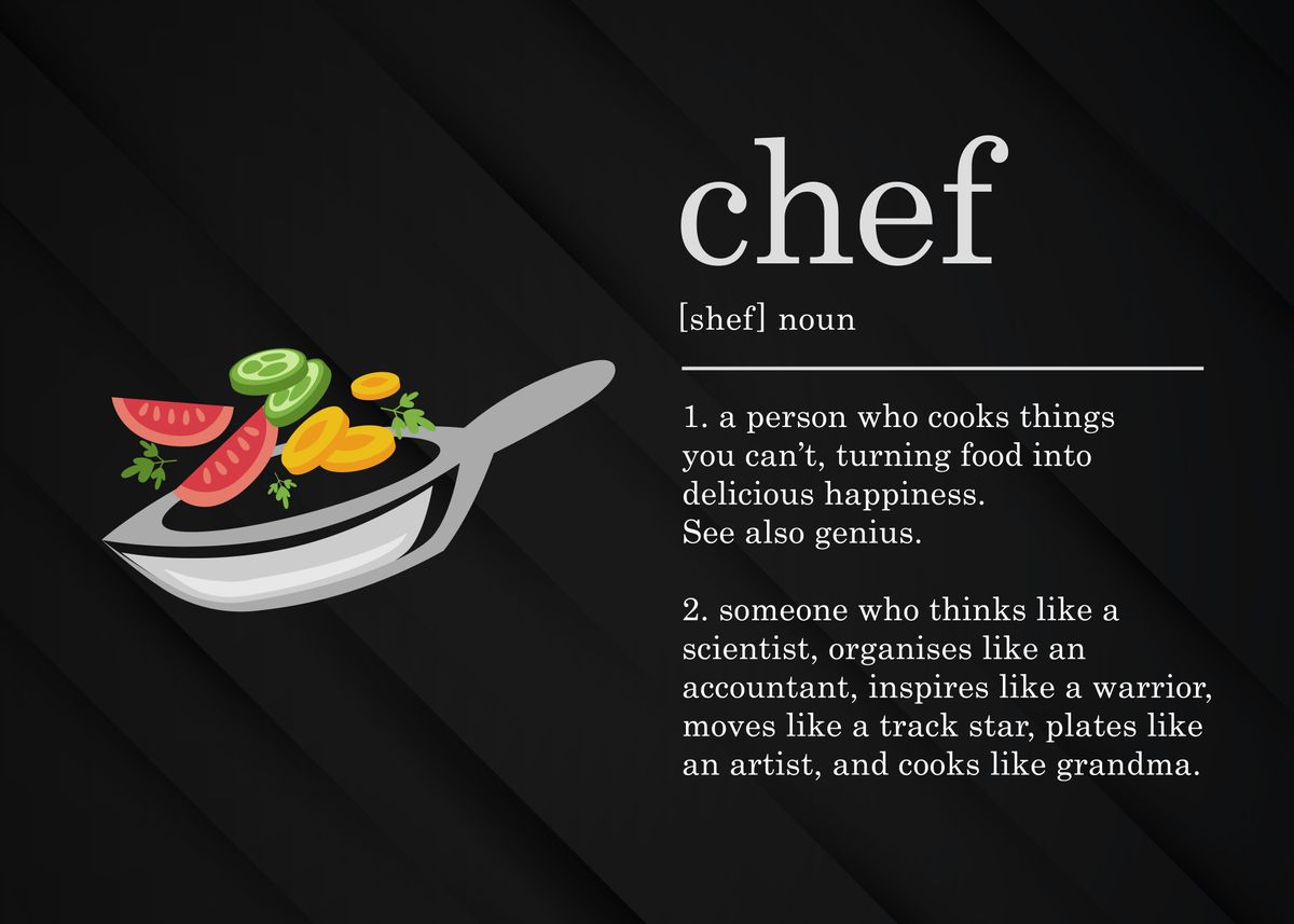 funny-chef-definition-cook-poster-by-84pixeldesign-displate
