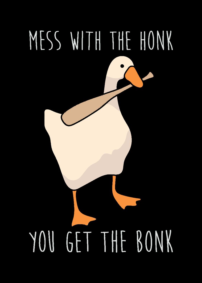 'Funny Goose Game' Poster, picture, metal print, paint by Funny One ...