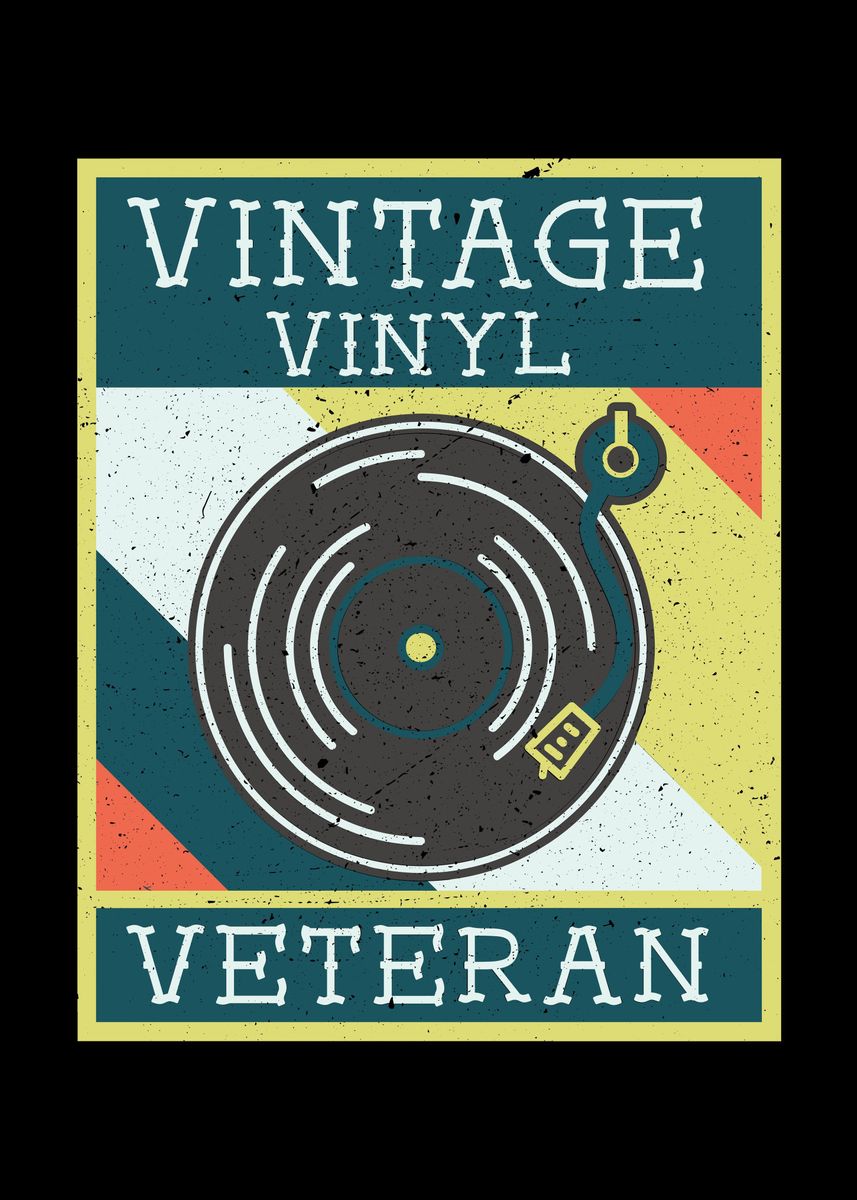 Vintage Vinyl Veteran Poster By Uwe Seibert Displate