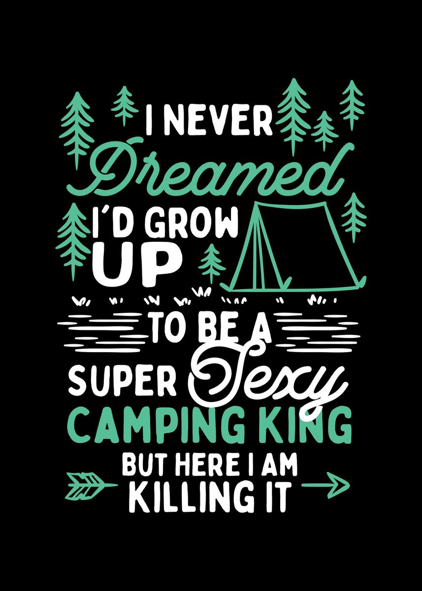 Camping King Poster By Uwe Seibert Displate