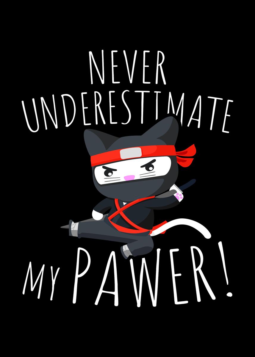 cute-cat-pun-my-pawer-poster-by-edventures-displate