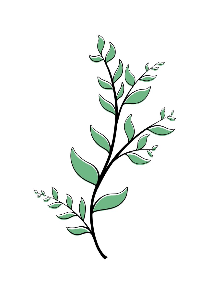 'Leaf' Poster by Mr Penguin Displate