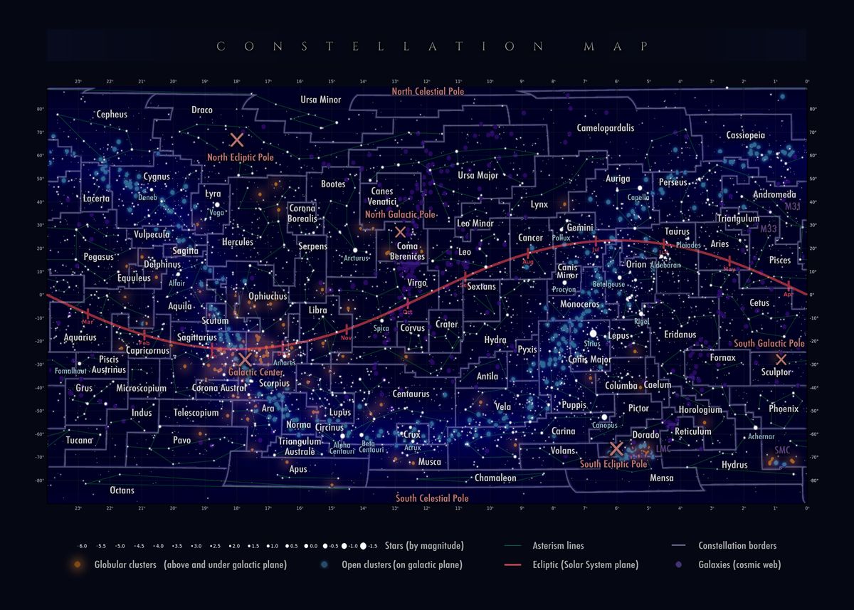 'Constellation Map' Poster by PabloCarlosBudassi  | Displate
