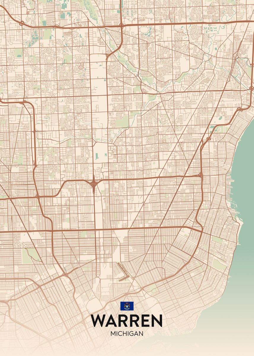 'Warren MI' Poster by IMR Designs Displate