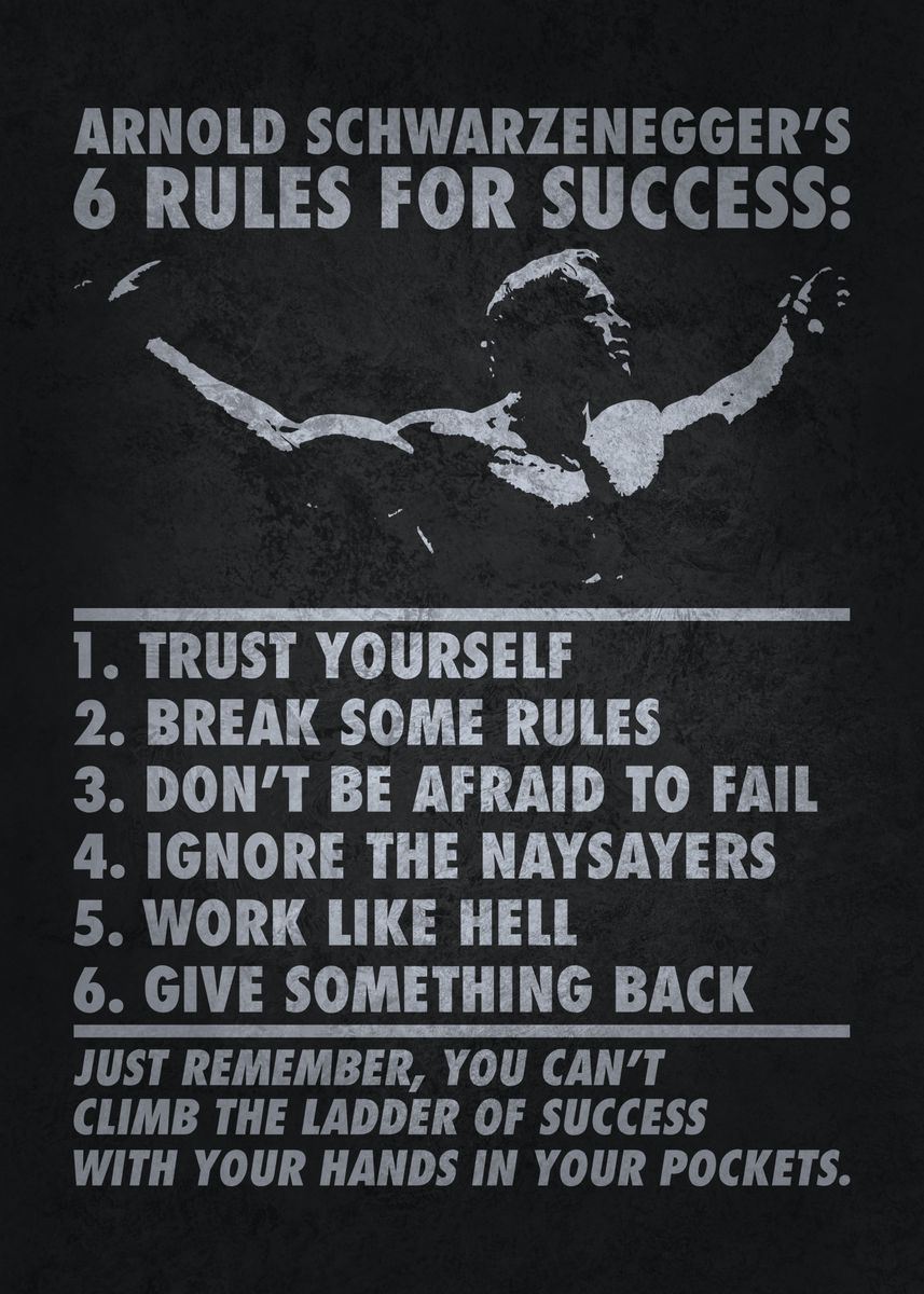 6 Rules For Success' Poster by CHAN | Displate