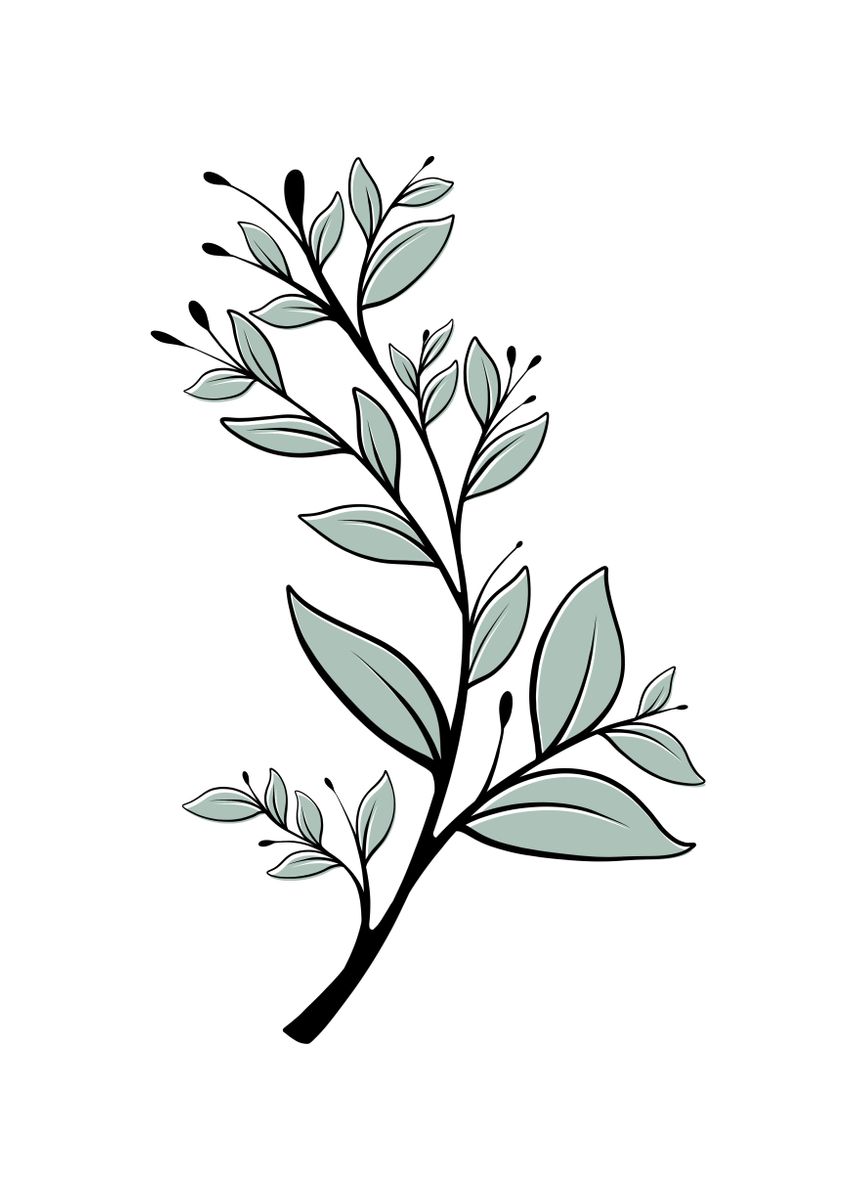 'Leaf' Poster by Mr Penguin Displate