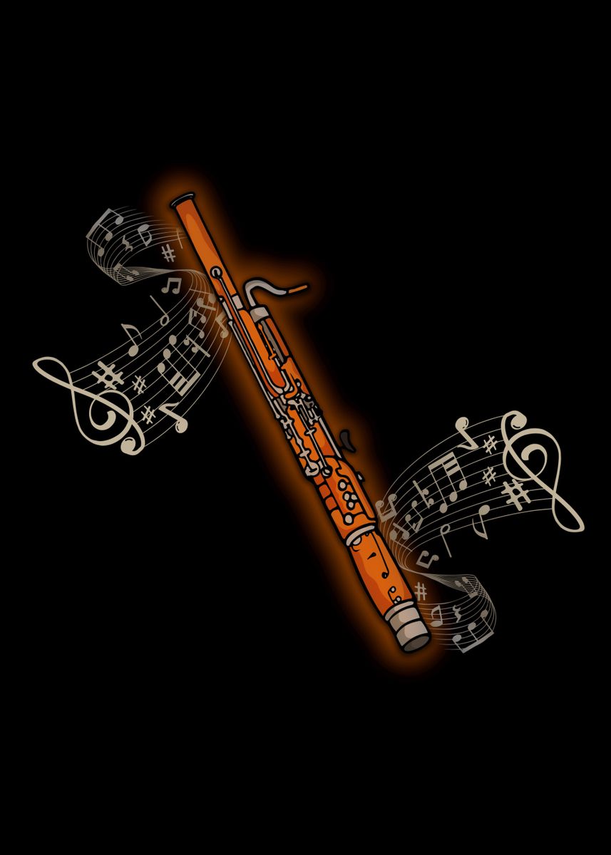 'Bassoon Player Gift Jazz' Poster by PangolinArts Displate