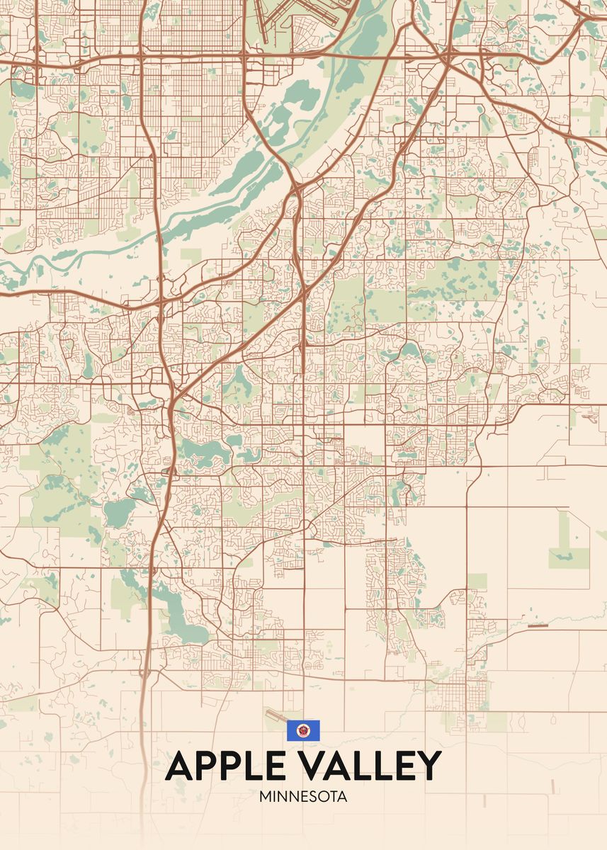 'Apple Valley MN' Poster, picture, metal print, paint by IMR Designs