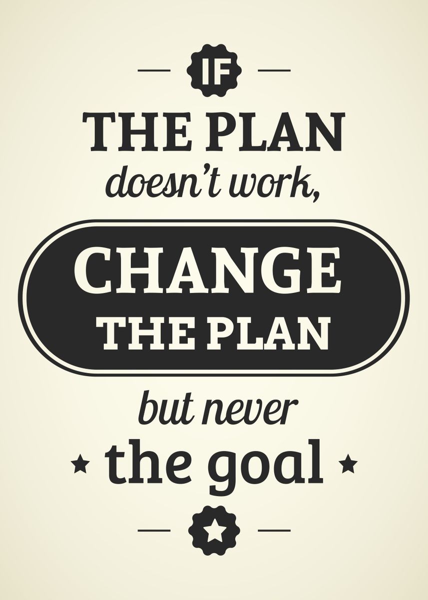 'Never change the Goal' Poster, picture, metal print, paint by Kami ...