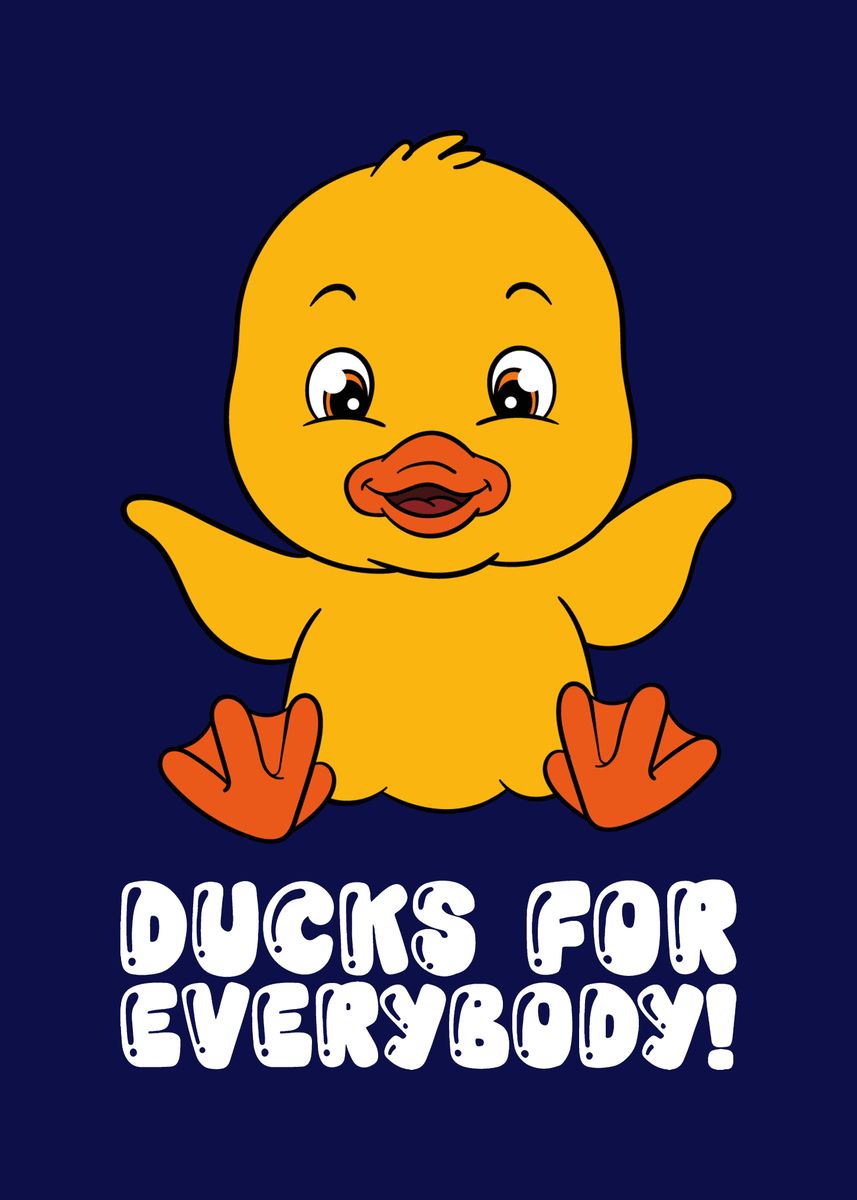 'Funny Duck Graphic' Poster, picture, metal print, paint by MzumO ...