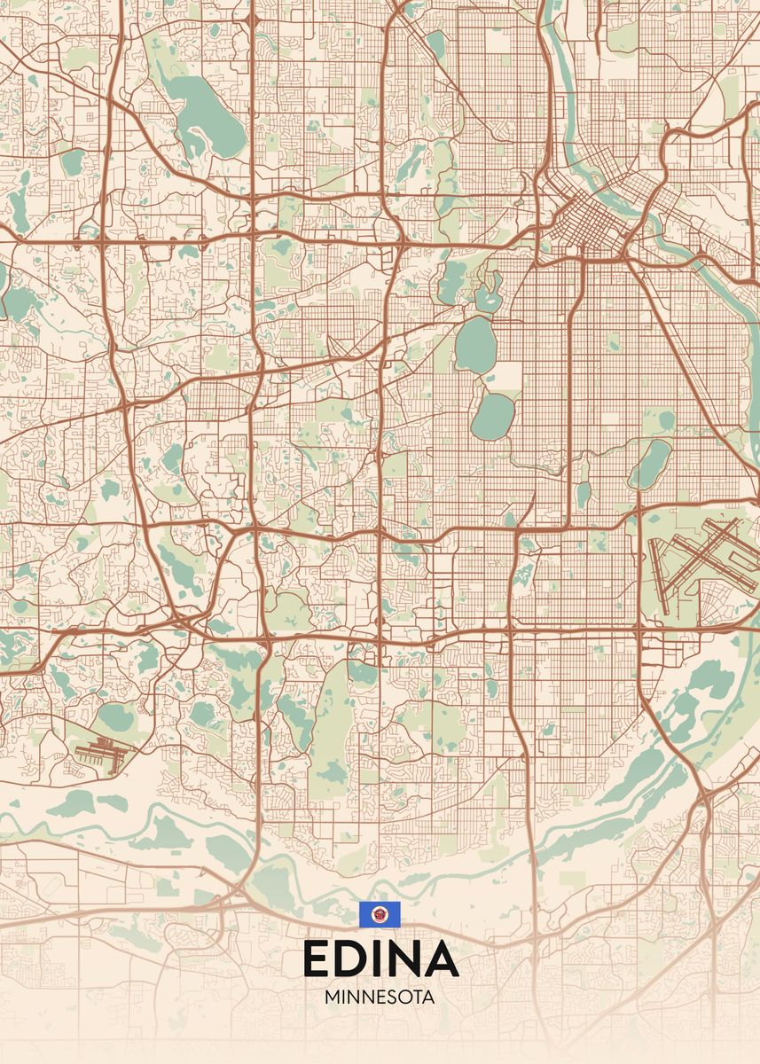 'Edina MN' Poster by IMR Designs Displate