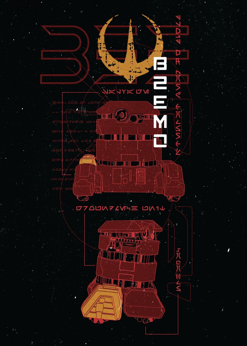 'B2EMO' Poster, picture, metal print, paint by Star Wars | Displate