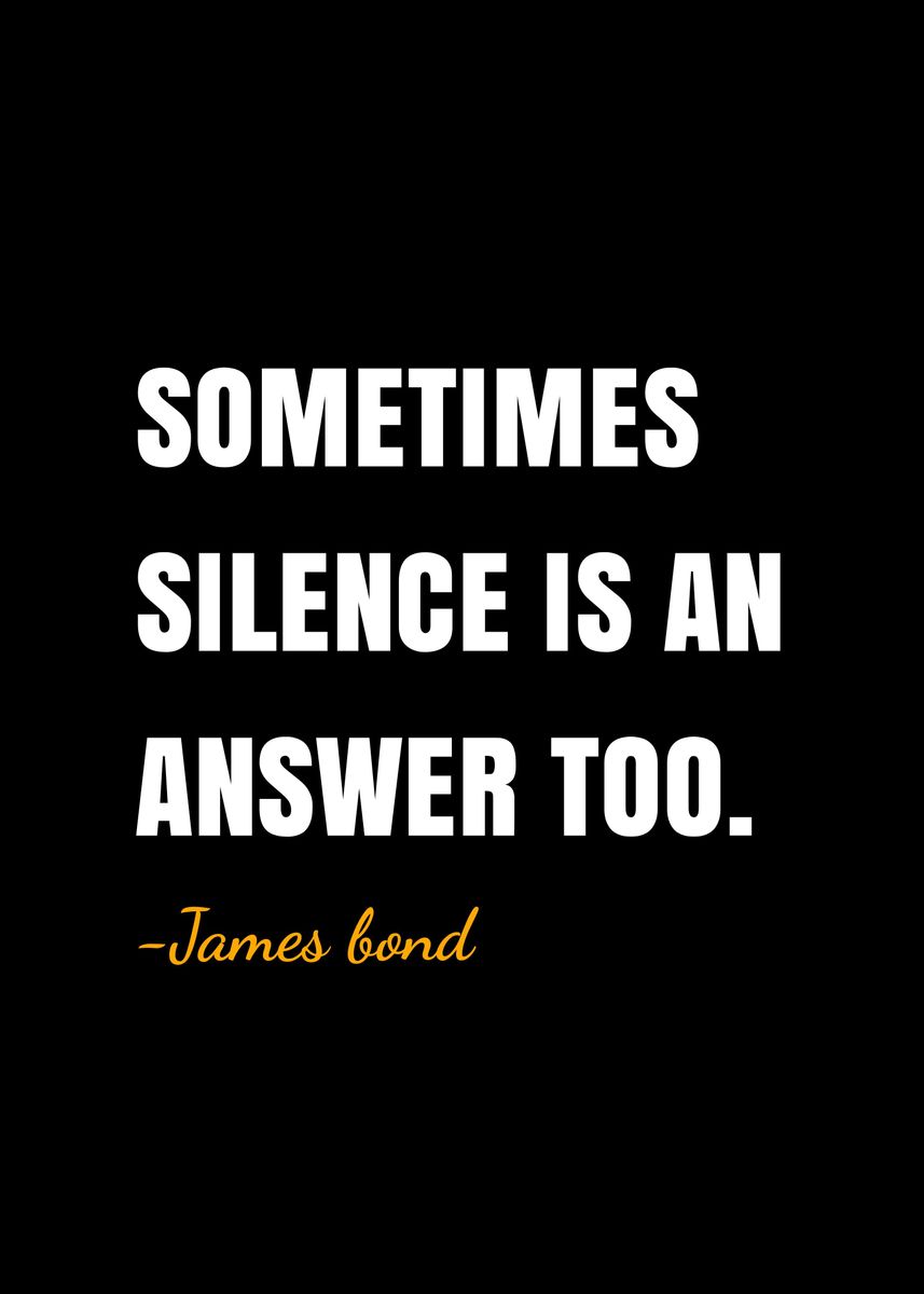 'James bond quotes ' Poster by DIMS | Displate