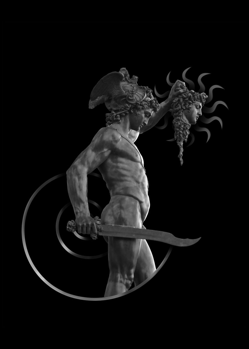 'Medusas Head' Poster, picture, metal print, paint by Natalie Khamashta