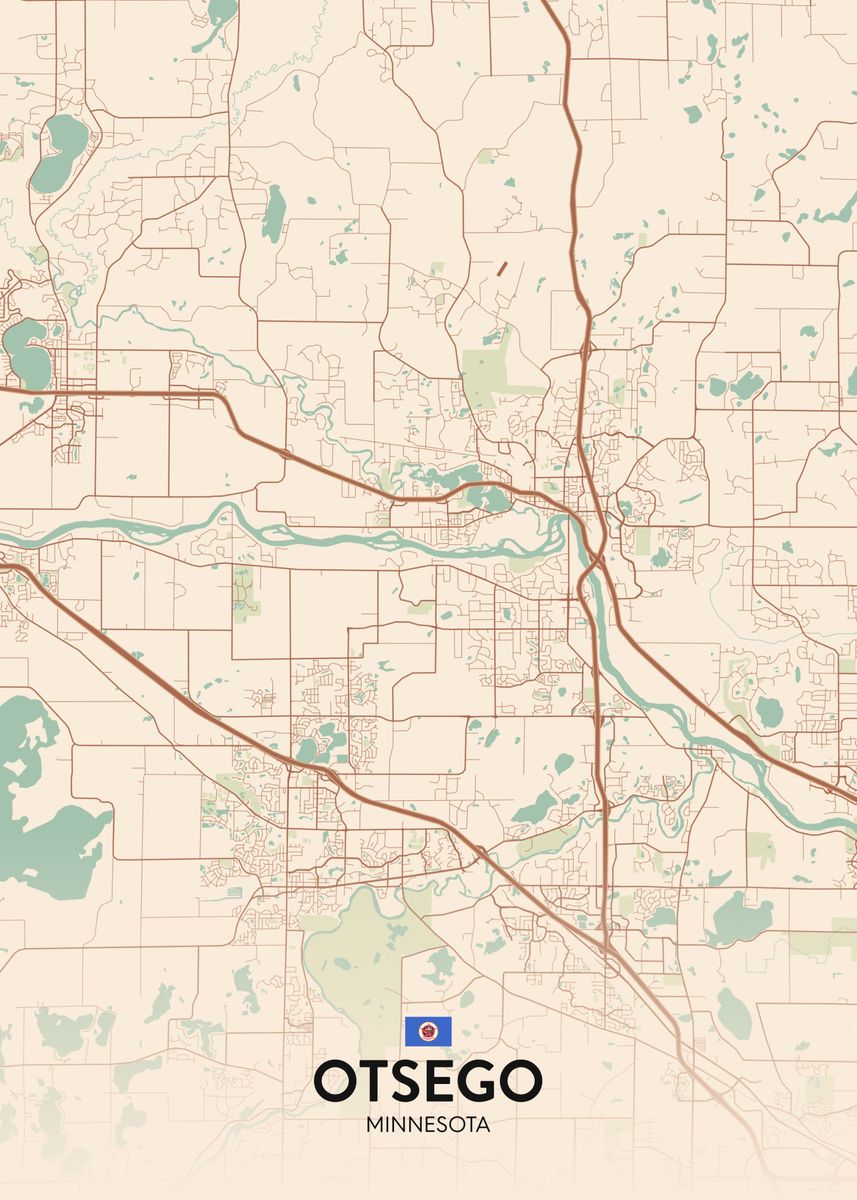 'Otsego MN' Poster by IMR Designs Displate