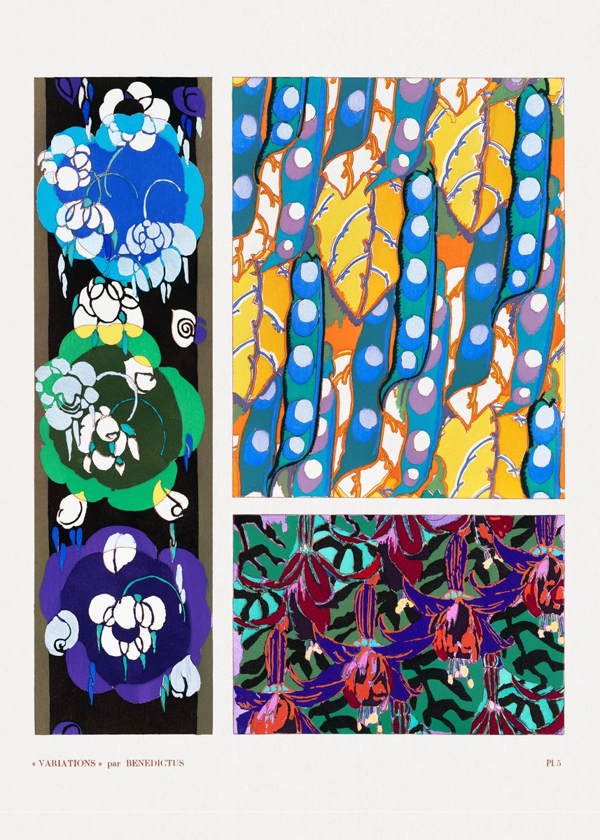 'Colorful Vintage Pattern' Poster, picture, metal print, paint by ...