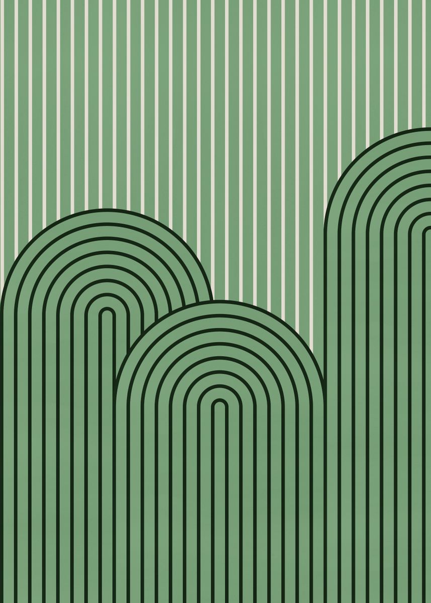 'Geometric lines V' Poster, picture, metal print, paint by Vitor Costa ...
