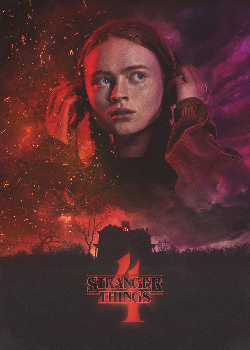 Displate - Poster en Métal - Monté sur Aimant - Stranger Things Series -  Max Poster - Taille M - 32x45cm en 2023