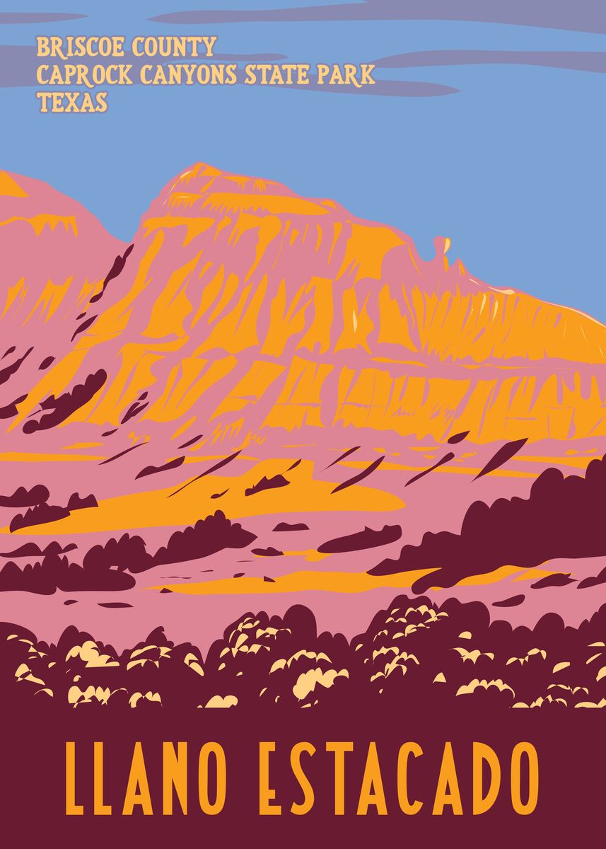 'Llano Estacado WPA' Poster by John Lucke Designs Displate