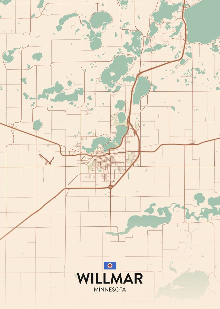 'Willmar MN' Poster by IMR Designs Displate