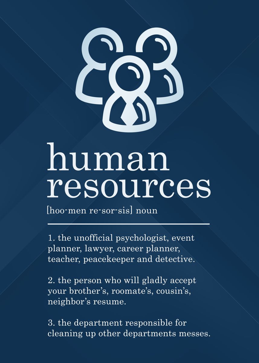 'Human Resources Definition' Poster by 84PixelDesign Displate