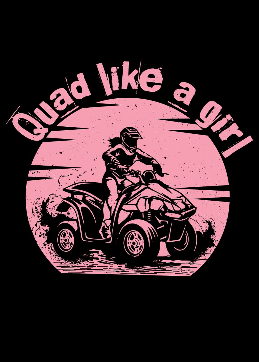 'Quad Bike Quad Riding Gift' Poster, picture, metal print, paint by ...