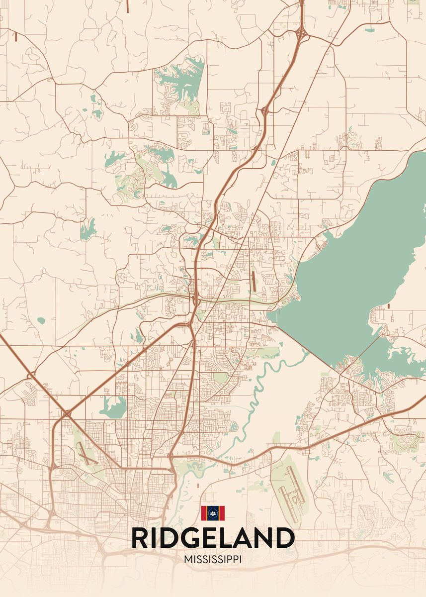 'Ridgeland MS' Poster, picture, metal print, paint by IMR Designs