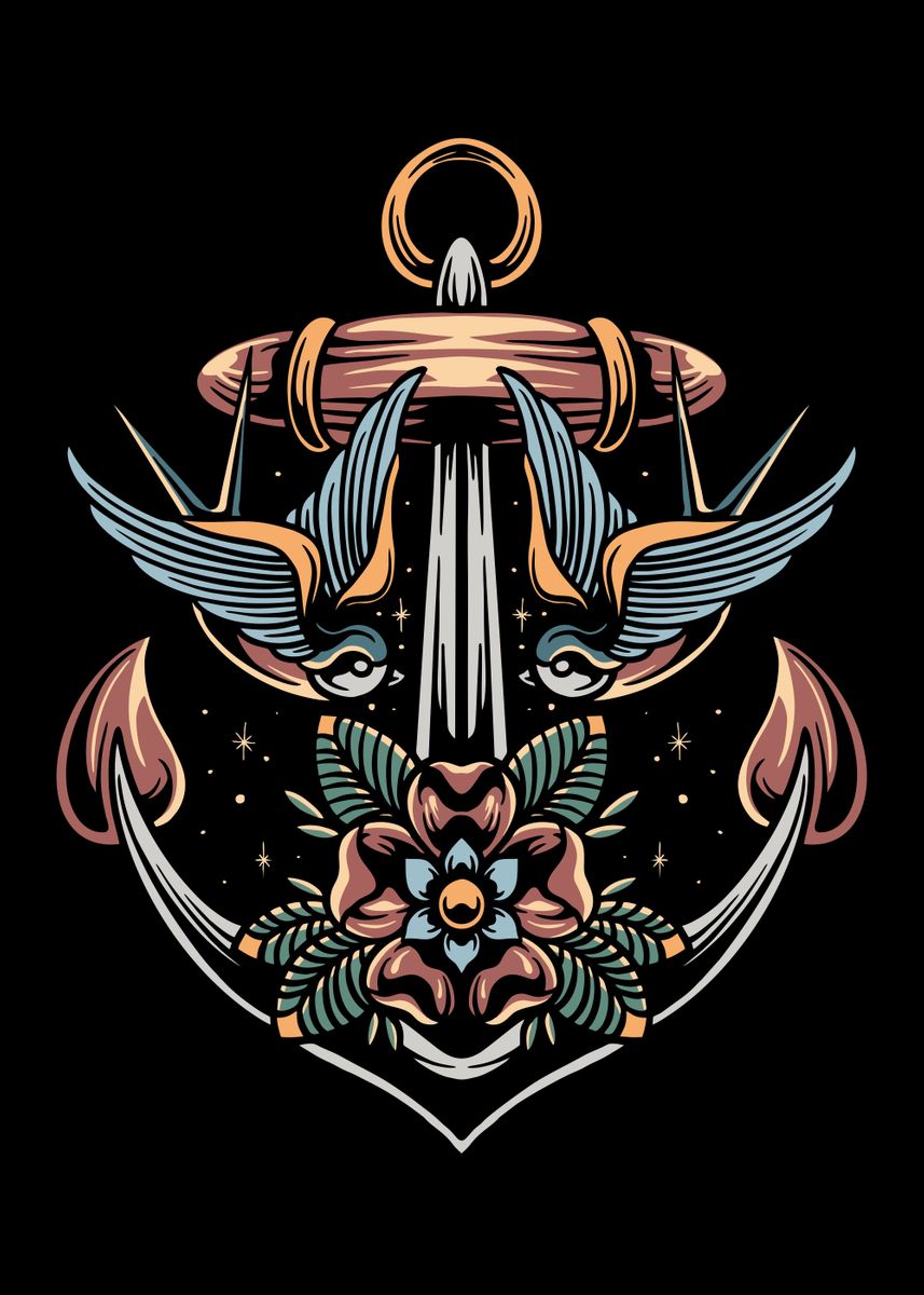 'Anchor' Poster, picture, metal print, paint by Aesthetic Art | Displate