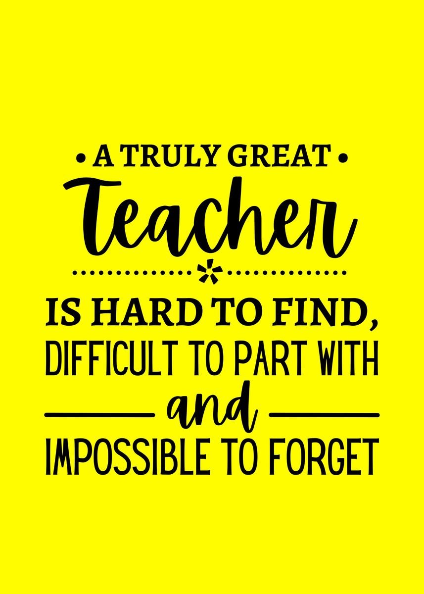 'A Truly Great Teacher' Poster, picture, metal print, paint by ISSAM ...