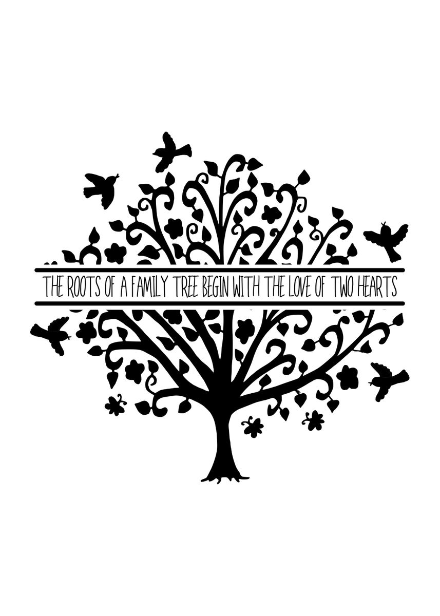 Family Roots Graphics 'The roots of a family' Poster, picture, metal print, paint by Juliana ...