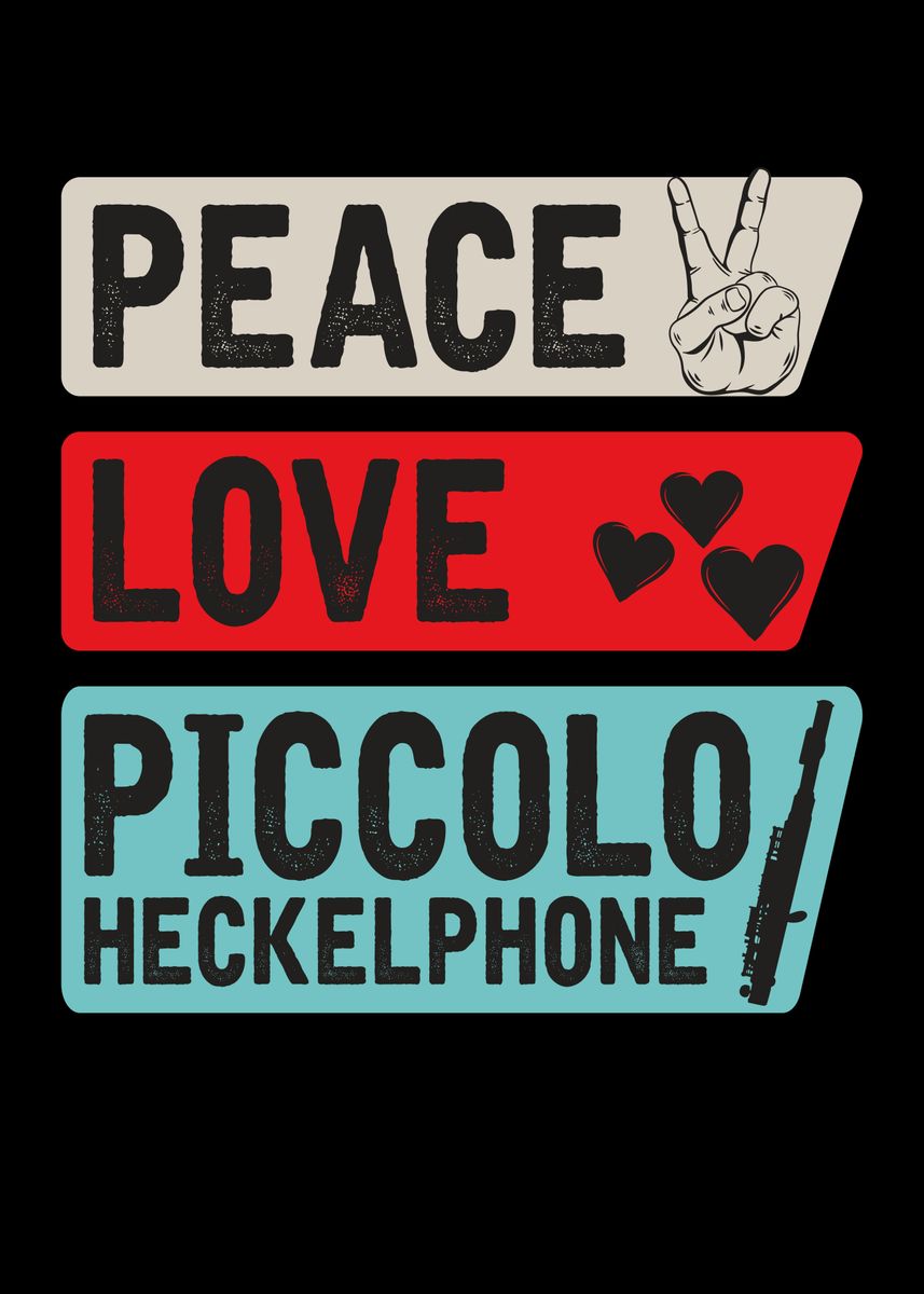 'Piccolo Heckelphone Music' Poster by Lukes Pixel Studio Displate