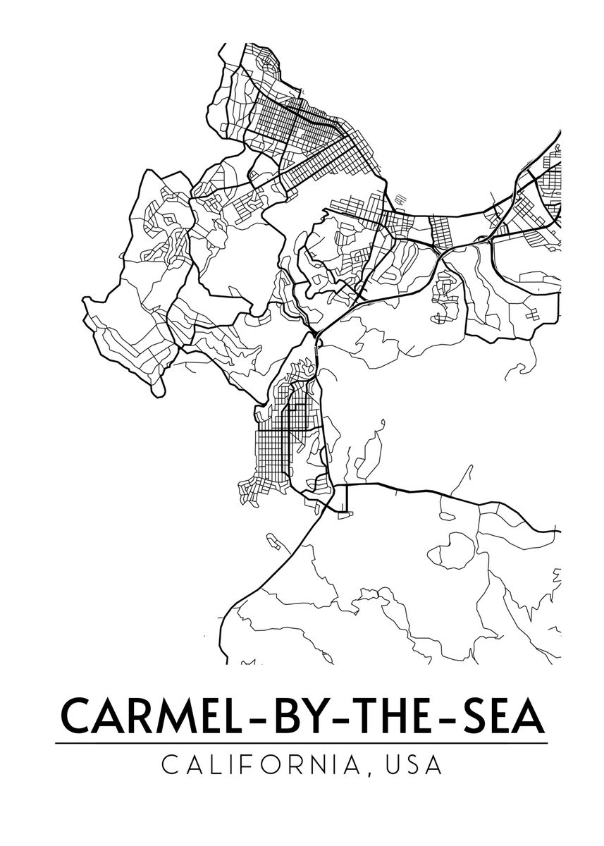 'Carmel by the Sea CA Map' Poster by Neo Design Displate