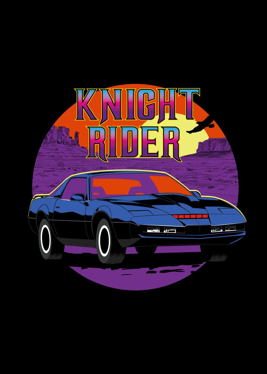 'KITT minimal art' Poster, picture, metal print, paint by Knight Rider ...