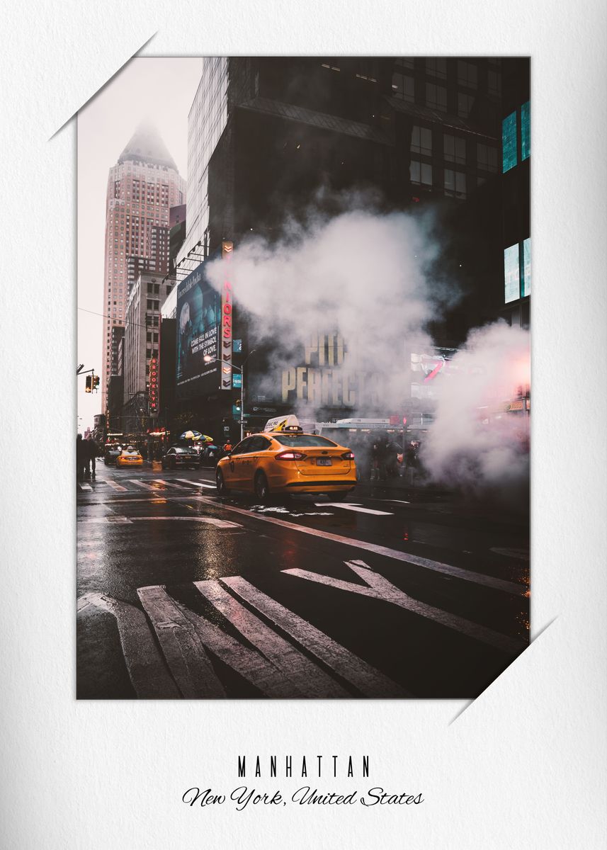 'Manhattan New York' Poster by Grand Art Bazaar Displate
