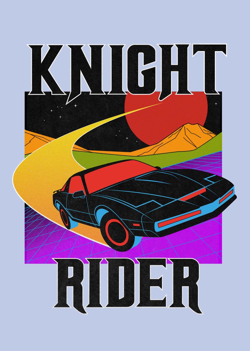 'KITT illustration' Poster, picture, metal print, paint by Knight Rider ...