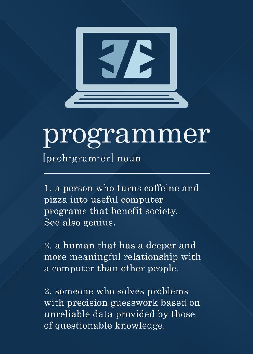 'Programmer Definition' Poster by 84PixelDesign Displate