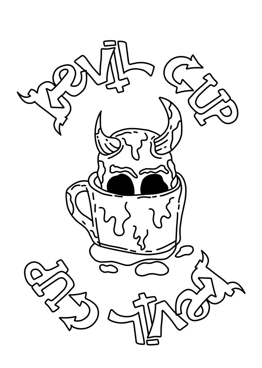 'devil cup' Poster by tarin muj Displate