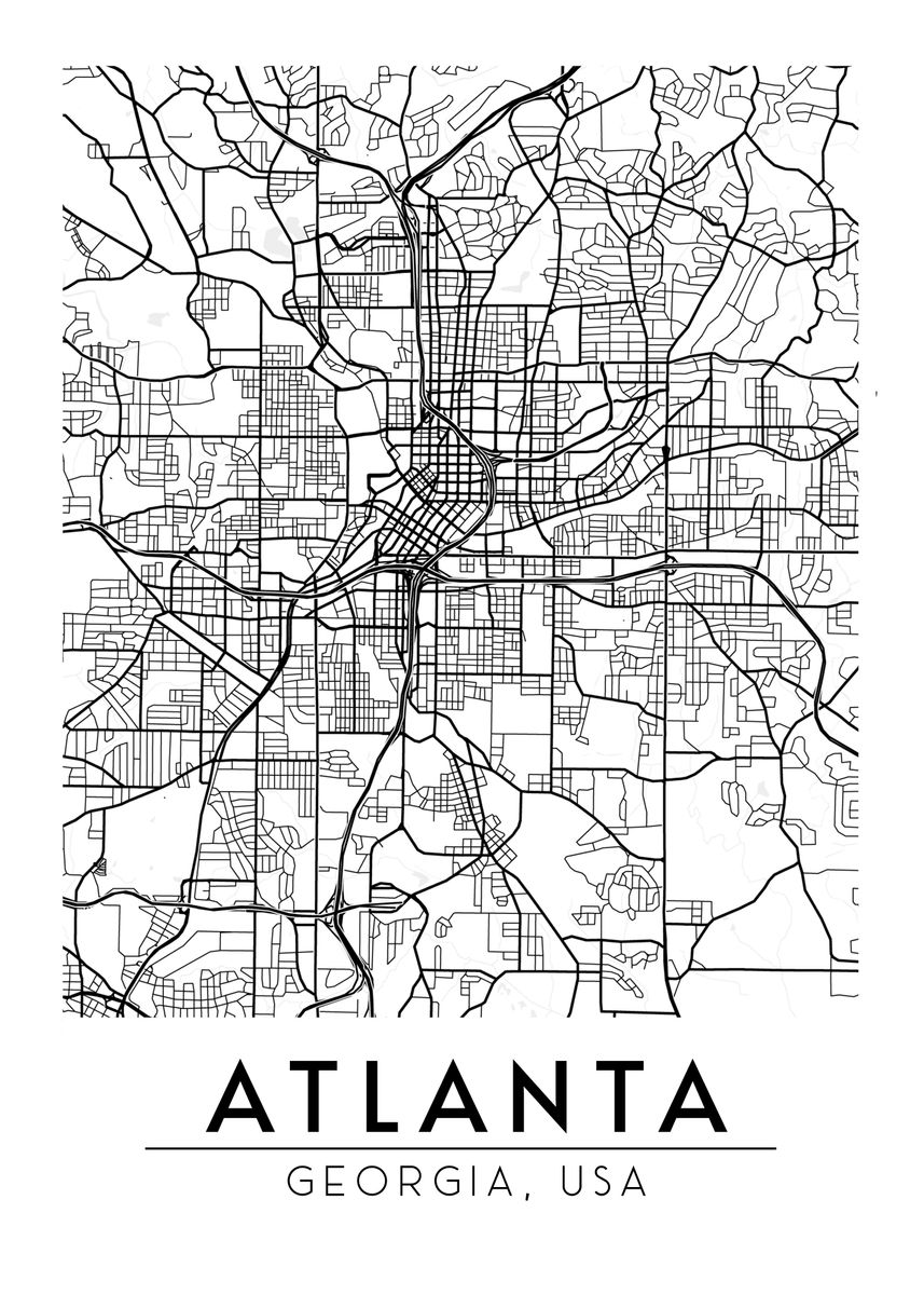 'Atlanta Georgia usa' Poster, picture, metal print, paint by Neo Design ...