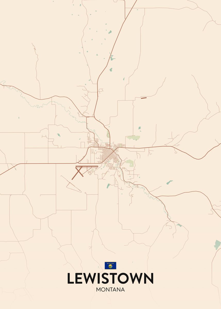 'Lewistown MT' Poster by IMR Designs Displate