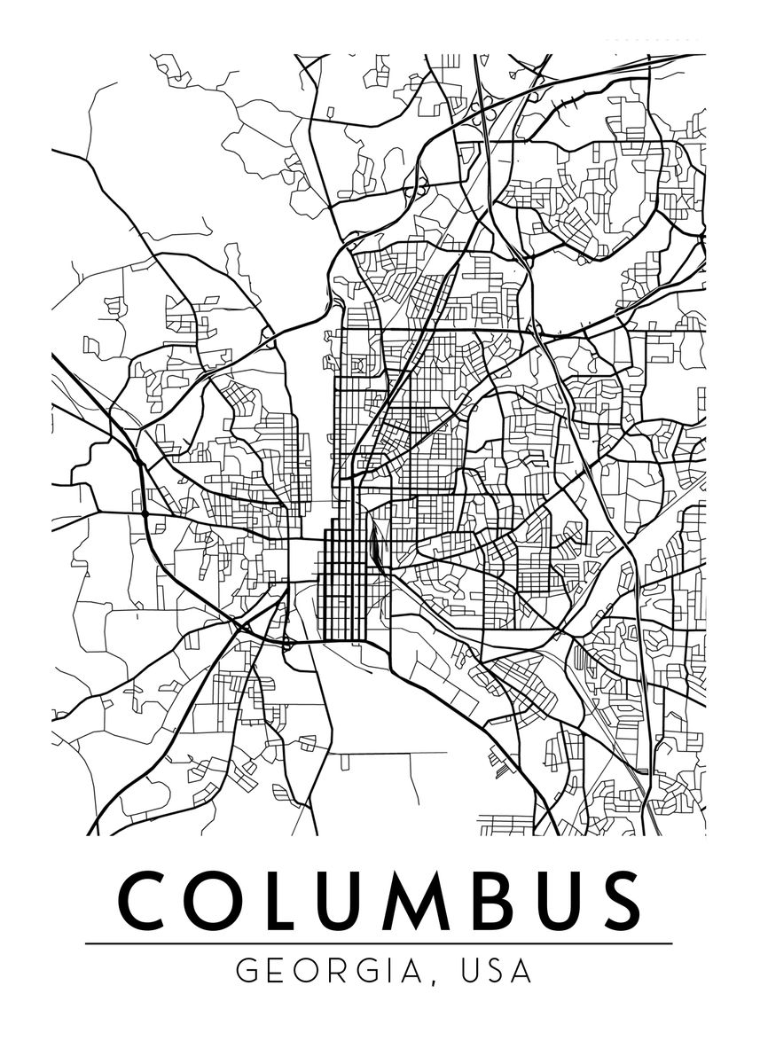 'Columbus Map ' Poster, picture, metal print, paint by Neo
