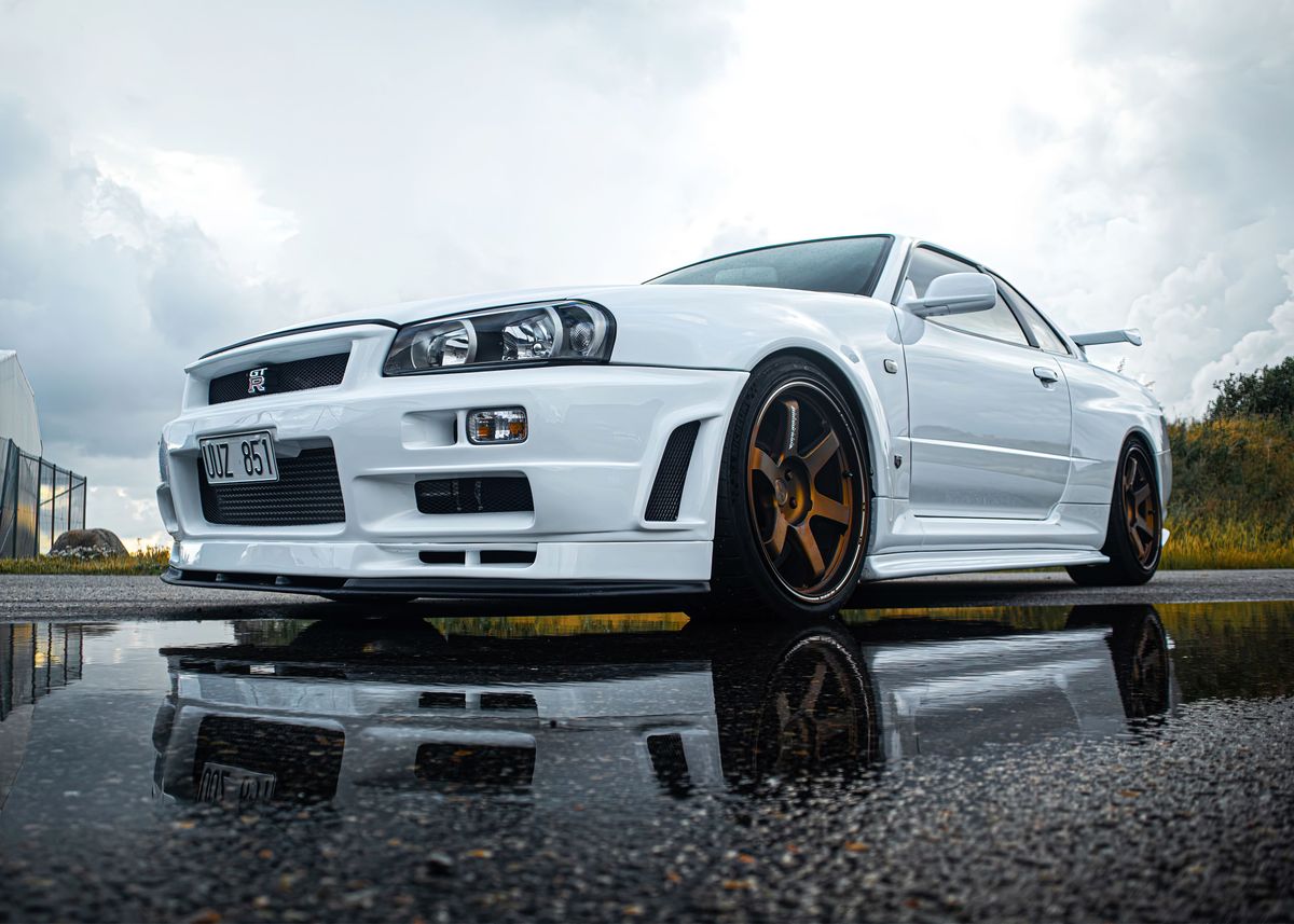 'Skyline R34' Poster by Faissal Thomas | Displate