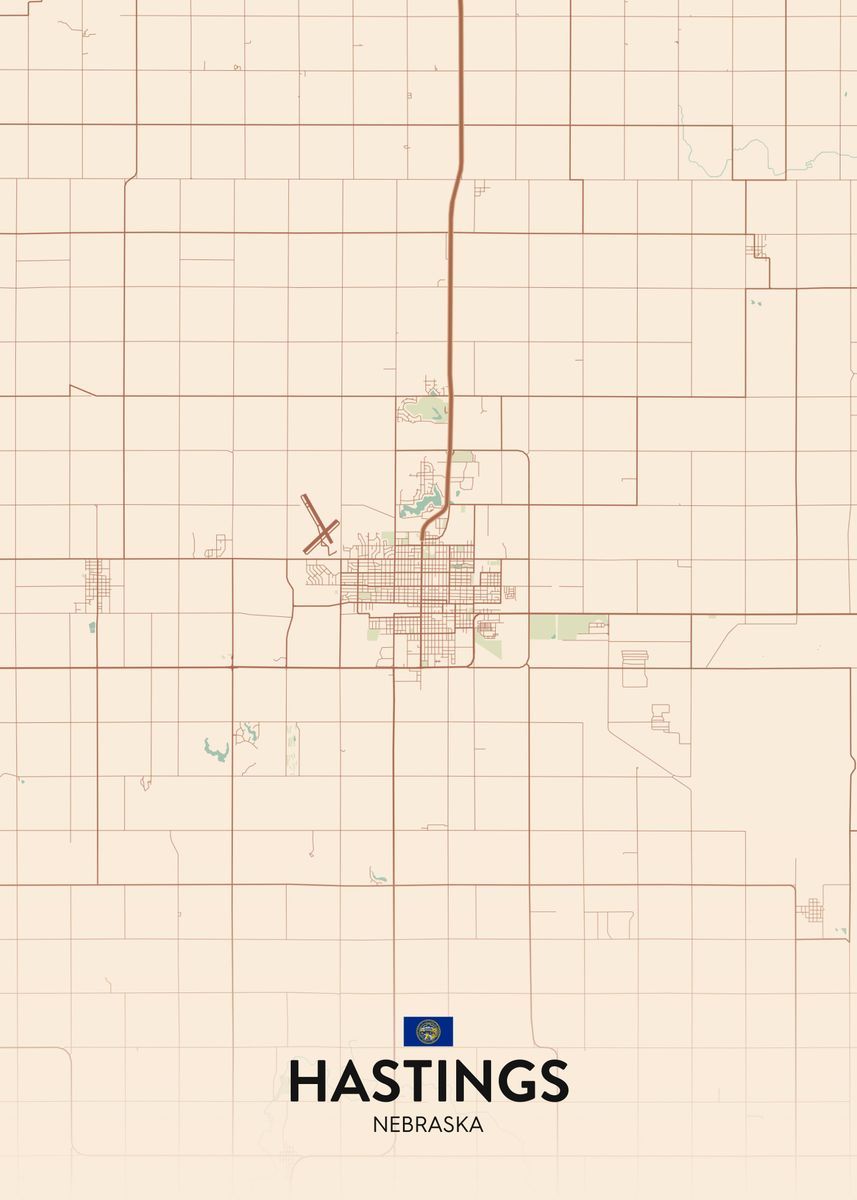 'Hastings NE' Poster by IMR Designs Displate